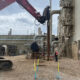 Screw piles for installation for new piping